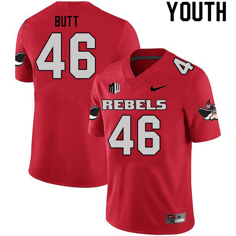 Youth #46 Charlton Butt UNLV Rebels College Football Jerseys Sale-Scarlet